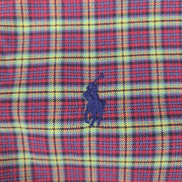 Ralph Lauren Shirt Mens Large Red Multicolor Plaid Button Down Long Sleeve - Picture 3 of 16